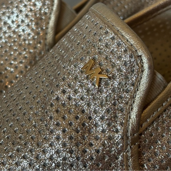 Michael Kors Gold Glitter Espadrilles Flats Size 8.5 - Picture 6 of 14